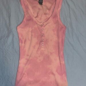 Wild Fable Pink Fitted Ribbed Tank Top